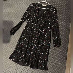 Diane Von Furstenberg Black Dress with Multicolored Accents